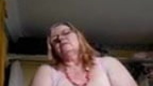 Fat Blonde Mature Masturbation Show