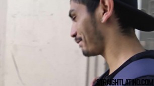 Barebacked Latino has wild pickup sex and gets a facial