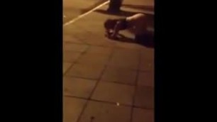 Begging for cock on Street