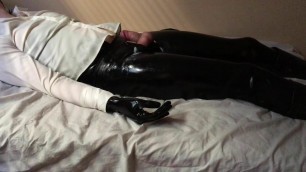 Latex Gloves Trans Cum After Being Fucked Hard
