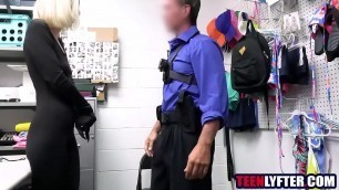 Inspector fucks teen for stealing halloween costume