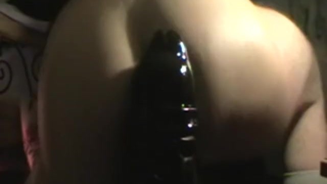 Big Fat BBC Dildo Oil Ass Tease