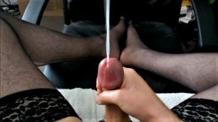 CD/Trans Jerking Big Thick Oiled up Cock