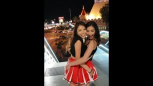 Cheerleaders on the Vegas Strip