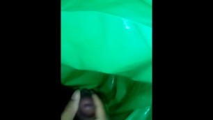 Stuffing Green Polyethylene under Ass