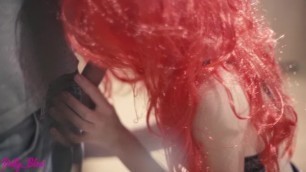 Incredible Sensual Blowjob from Amazing Redhead Dolly, Quickie Doggy Style