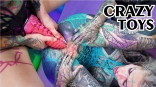 Tattoo Teens Female Domination, ANAL Fuck, Strap On, Gaping Ass, Prolapse, Crazy Big Toys