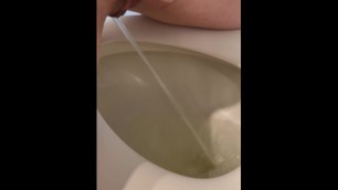 Full Version!! Wifey Standing and Power Pissing into the Toilet